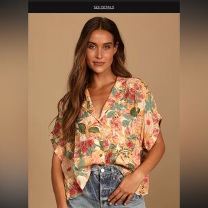 Floral Button down shirt